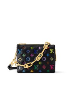 Louis Vuitton LV x TM Coussin BB Shoulder Bag 8.3in/ 21cm Multicolore Noir Gold Hardware For Women M13232