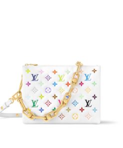 Louis Vuitton LV x TM Coussin PM Shoulder Bag 10in/ 26cm Multicolored Gold Hardware For Women