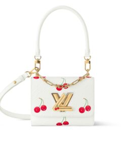 Louis Vuitton LV x TM Twist PM Top Handle Bag 7.5in/ 19cm White Gold Hardware For Women M13239