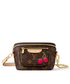 Louis Vuitton LV x TM Mini BumBag 6.7in/ 17cm Brown Monogram Gold Hardware For Women M13449