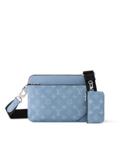 Louis Vuitton Trio Messenger Sky Blue For Men 9.8in/ 25cm M14069