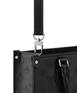 Louis Vuitton OnTheGo PM Tote Bag 9.8in/ 25cm Black Silver Hardware For Women M14576 - Image 4