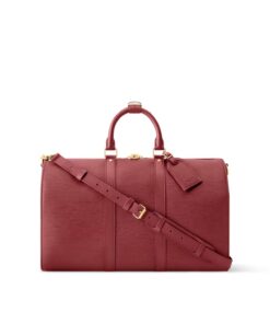 Louis Vuitton Keepall Bandouliere 45 Travel Bag 17.7in/ 45cm Bordeaux Gold Hardawre M15180