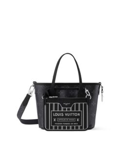 Alternative view of Louis Vuitton Neverfull Bandouliere Inside Out BB Tote Bag 10.4in/ 26cm Black Silver Hardware For Women M15210