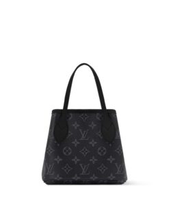 Louis Vuitton Neverfull Bandouliere Inside Out BB Tote Bag 10.4in/ 26cm Black Silver Hardware For Women M15210 - Image 5