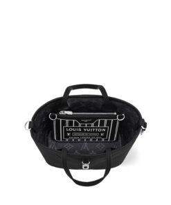 Louis Vuitton Neverfull Bandouliere Inside Out BB Tote Bag 10.4in/ 26cm Black Silver Hardware For Women M15210 - Image 4