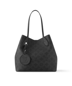 Louis Vuitton Blossom MM Mahina Tote Bag Black For Women 11.8in/30cm M21851