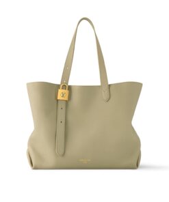Louis Vuitton Low Key Cabas MM Shoulder Bag 18.5in/ 47cm Clay Green Gold Hardware For Women M25343