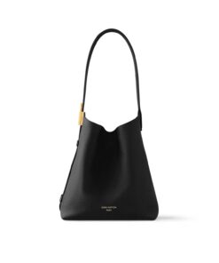 Louis Vuitton Low Key Hobo PM Shoulder Bag 11in/ 28cm Black Gold Hardware For Women M25352