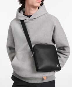 Alternative view of Louis Vuitton Alex Messenger BB Taiga Black For Men, Men’s Bags, Shoulder And Crossbody Bags 9.8in/25cm LV M30265