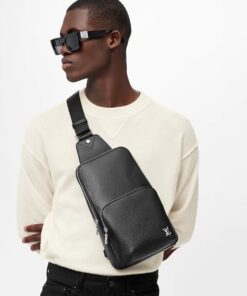 Alternative view of Louis Vuitton Avenue Sling Bag Taiga Black For Men, Messenger and Crossbody Bags, 12.2in/31cm LV M30443