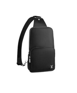 Louis Vuitton Avenue Sling Bag Taiga Black For Men, Messenger and Crossbody Bags, 12.2in/31cm LV M30443