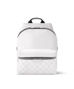 Louis Vuitton Discovery Backpack 15.7in/ 40cm White Palladium Hardware For Men M30953