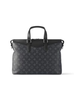 Louis Vuitton Briefcase Explorer Monogram Eclipse Canvas For Men, Shoulder and Crossbody Bags 15.4in/39cm LV M40566