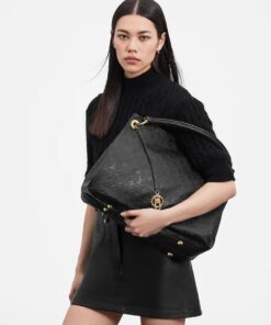 Alternative view of Louis Vuitton Artsy MM Tote Bag 16.1in/ 41cm Black Monogram Empreinte Gold Hardware For Women M41066