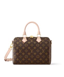 Louis Vuitton Speedy Bandouliere 25 Top Handle Bag 9.8in/ 25cm Brown Gold Hardware For Women M41113