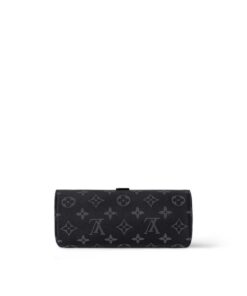 Louis Vuitton 3 Watch Case in Monogram Eclipse Canvas 7.9in/20cm LV M43385 - Image 7