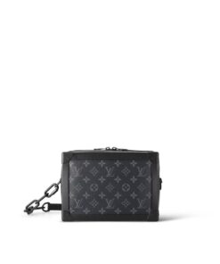 Louis Vuitton Soft Trunk Monogram Eclipse Canvas For Men, Men’s Bags 9.8in/25cm LV M44730