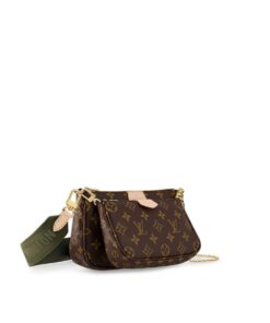 Louis Vuitton Multi Pochette Accessoire Shoulder Bag 9.4in/ 24cm Khaki Monogram Canvas Gold Hardware For Women M44813 - Image 5