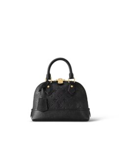 Louis Vuitton Neo Alma BB Top Handle Bag 9.8in/ 25cm Black Monogram Empreinte Gold Hardware For Women M44829