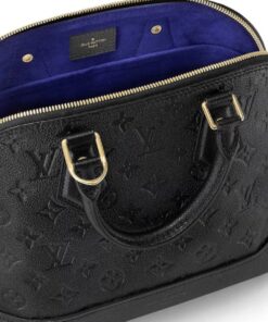 Louis Vuitton Neo Alma Top Handle Bag 12.5in/ 32cm Monogram Empreinte Black Canvas Gold Hardware M44832 - Image 8