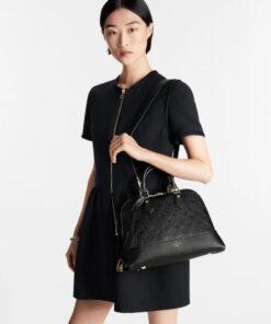 Alternative view of Louis Vuitton Neo Alma Top Handle Bag 12.5in/ 32cm Monogram Empreinte Black Canvas Gold Hardware M44832