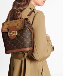 Alternative view of Louis Vuitton Dauphine PM Backpack 7.9in/ 20cm Brown Monogram Canvas Gold Hardware For Women M45142
