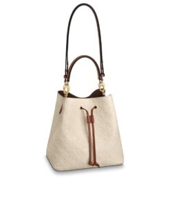 Louis Vuitton NeoNoe MM Bucket Bag Monogram Empreinte Creme For Women, Shoulder Bags 10.2in/26cm LV M45307