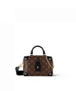 Louis Vuitton Petite Malle Souple Monogram Canvas Black For Women, 7.9in/20cm – M45571