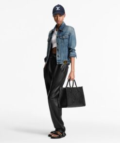 Alternative view of Louis Vuitton Onthego MM Tote Bag 13.8in/ 35cm Monogram Empreinte Black Gold Hardware For Women M45595