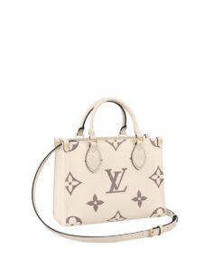 Alternative view of Louis Vuitton Onthego PM Tote Bag 9.8in/ 25cm Grey/Beige Gold Hardware For Women M45654