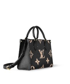 Louis Vuitton OnTheGo PM Tote Bag 9.8in/ 25cm Black Gold Hardware For Women M45659 - Image 6