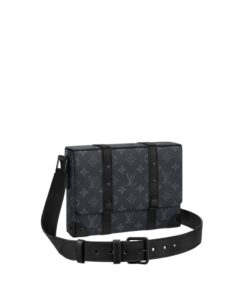 Louis Vuitton Trunk Messenger Monogram Eclipse For Men, Men’s Bags, Shoulder And Crossbody Bags 9.4in/24cm LV M45727