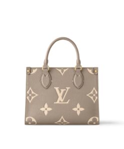 Louis Vuitton OnTheGo PM Tote Bag Monogram Empreinte Beige/Cream M45779