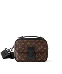 Louis Vuitton S-Lock Messenger Monogram Macassar For Men, Shoulder and Crossbody Bags 8.7in/22cm LV M45806