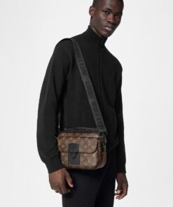 Alternative view of Louis Vuitton S-Lock Messenger Monogram Macassar For Men, Shoulder and Crossbody Bags 8.7in/22cm LV M45806