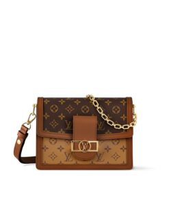 Louis Vuitton Dauphine MM Monogram And Monogram Reverse Canvas By Nicolas Ghesquière For The Cruise Collection, Women’s Handbags, Shoulder Bags 25cm LV M45958