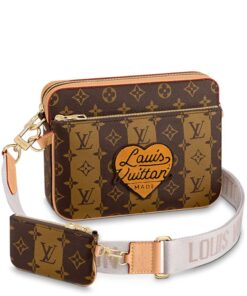 Louis Vuitton Trio Messenger Monogram Stripes Brown For Men, Men’s Bags, Shoulder And Crossbody Bags 9.8in/25cm LV M45965