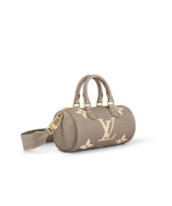 Louis Vuitton Papillon BB Monogram Empreinte Tourterelle / Creme Beige For Women, Women’s Handbags, Shoulder Bags And Crossbody Bags 7.9in/20cm LV M46031 - Image 4