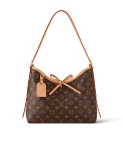 Louis Vuitton CarryAll PM Shoulder Bag 11.4in/ 28.9cm Monogram Brown Gold Hardware For Women M46203