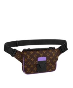 Louis Vuitton S-Lock Sling Monogram Macassar Purple For Men, Men’s Bags, Crossbody Bags 8.3in/21cm LV M46245