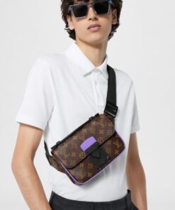 Alternative view of Louis Vuitton S-Lock Sling Monogram Macassar Purple For Men, Men’s Bags, Crossbody Bags 8.3in/21cm LV M46245