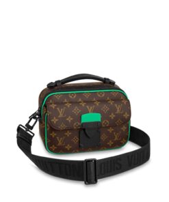 Louis Vuitton S-Lock Messenger Monogram Macassar By Virgil Abloh’s  Minty Green For Men, Men’s Bags, Shoulder And Crossbody Bags 8.7in/22cm LV M46246