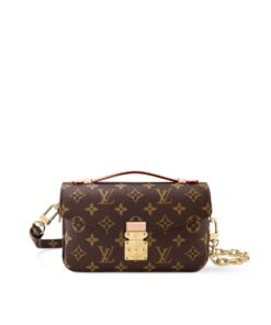 Louis Vuitton Pochette Metis East West Shoulder Bag 8.5in/ 21.5cm Brown Monogram Canvas Gold Hardware For Women M46279
