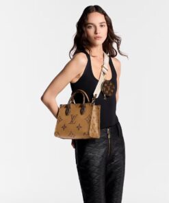 Alternative view of Louis Vuitton OnTheGo PM Tote Bag 9.8in/ 25cm Brown Gold Hardware For Women M46373