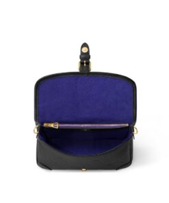 Louis Vuitton Diane Satchel Crossbody Bag 24cm/ 9.4in Black Gold Hardware For Women M46386 - Image 5
