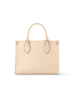 Louis Vuitton OnTheGo PM Tote Bag 9.8in/ 25cm Beige Gold Hardware For Women M46569