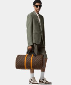 Alternative view of Louis Vuitton Keepall Bandouliere 55 Travel Bag 21.7in/ 55cm Brown/ Radiant Sun Monogram Black Hardware M46702