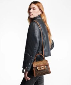 Alternative view of Louis Vuitton Dauphine Capitale Crossbody Bag 6.9in/ 17.5cm Brown Gold Hardware For Women M46751