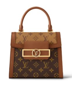 Louis Vuitton Dauphine Capitale Crossbody Bag 6.9in/ 17.5cm Brown Gold Hardware For Women M46751